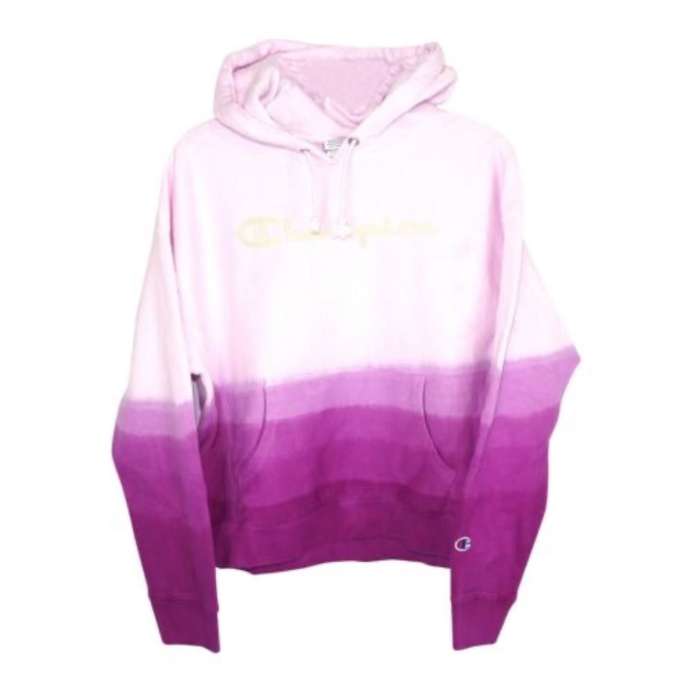 NEW Champion Women's Reverse Weave Ombre Dip Dye Tonal Spray Berry Hoodie NWT!
